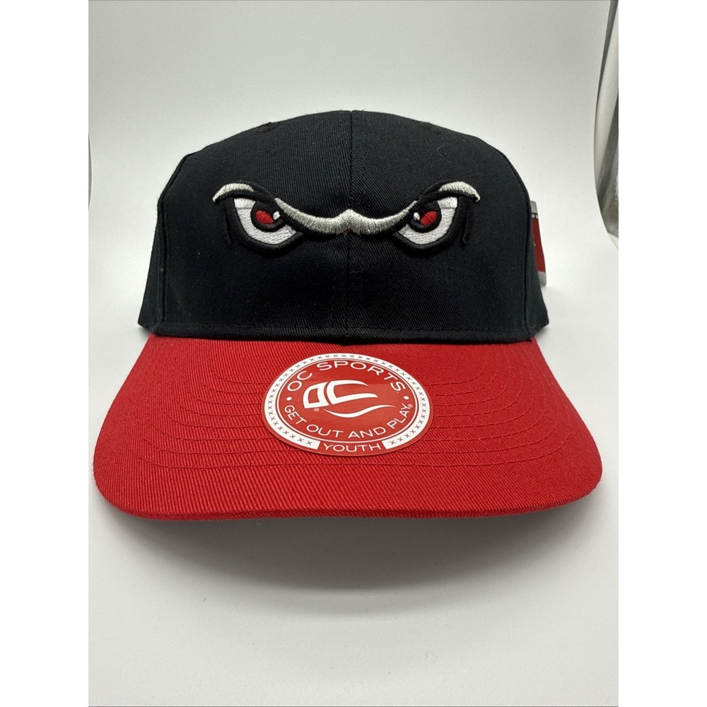 OC Sports Lake Elsinore Storm Youth Snapback Hat Black Red Angry Eyes MiLB‎ Cap